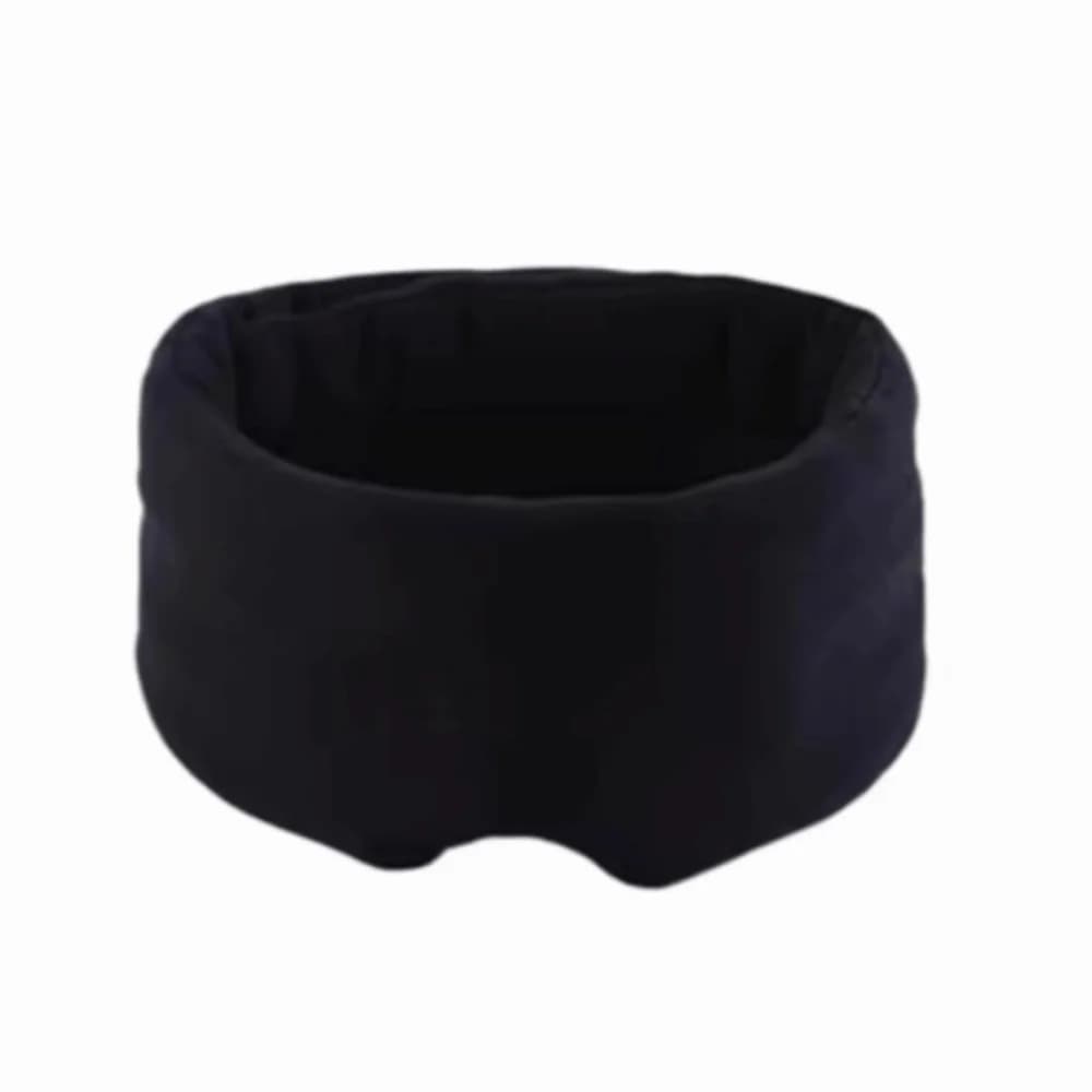 Head Support 3D Sleep Eye Mask Blackout Zero Eye Pressure Head Strap with Eye Mask Adjustable Soft Travel Pillow for Airplanes