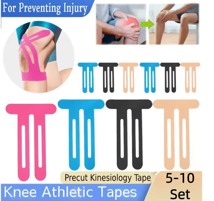 5PCS/10PCS Ginocchiere pretagliate Nastro per reggette muscolari - Bendaggio di supporto muscolare specializzato per sport maratona per atleti