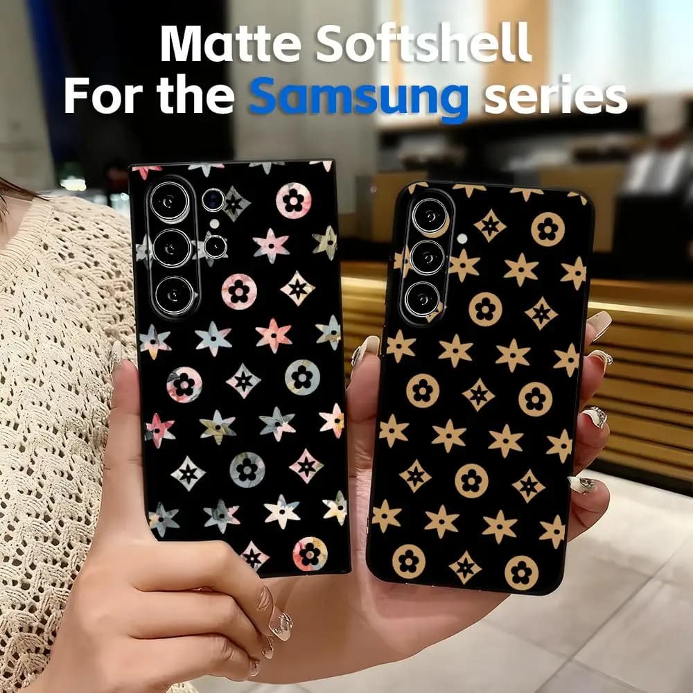 Luxury logo design with repeating patterns Phone Case Soft Black For Samsung S26 S25 S24 S23 S22 S21 S20 Plus Ultra Note20