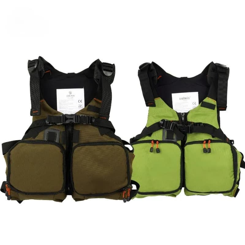 Gilet da Pesca per Uomo, Gilet di Galleggiamento per Kayak, Giubbotto di Salvataggio per Adulti con Cinghie Regolabili, Giubbotto di Salvataggio Galleggiante