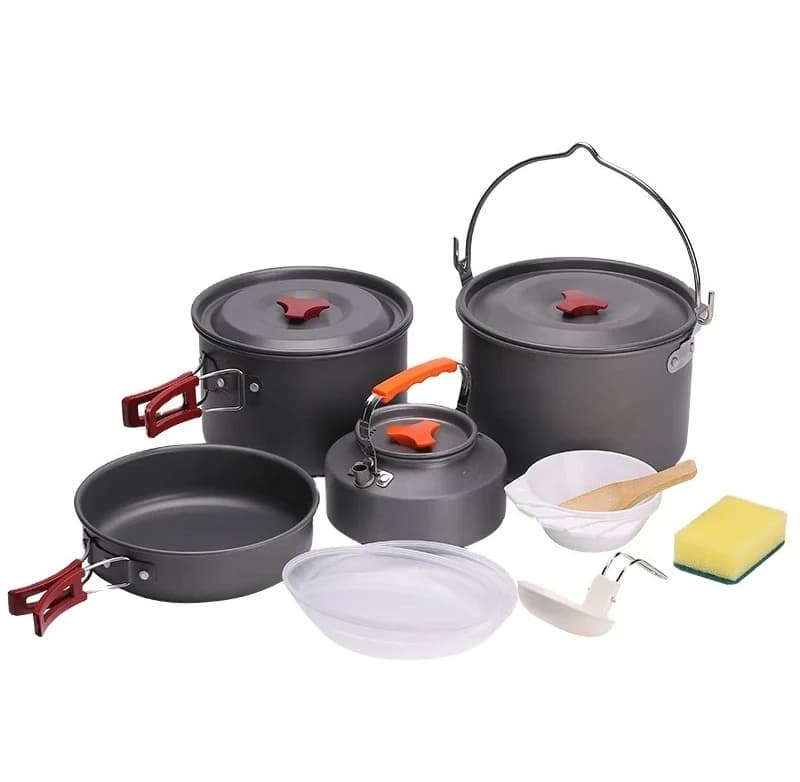 Hot Sale Outdoor Aluminum Portable Pens, kettle pot, picnic for hiking, stainless steel camping pot