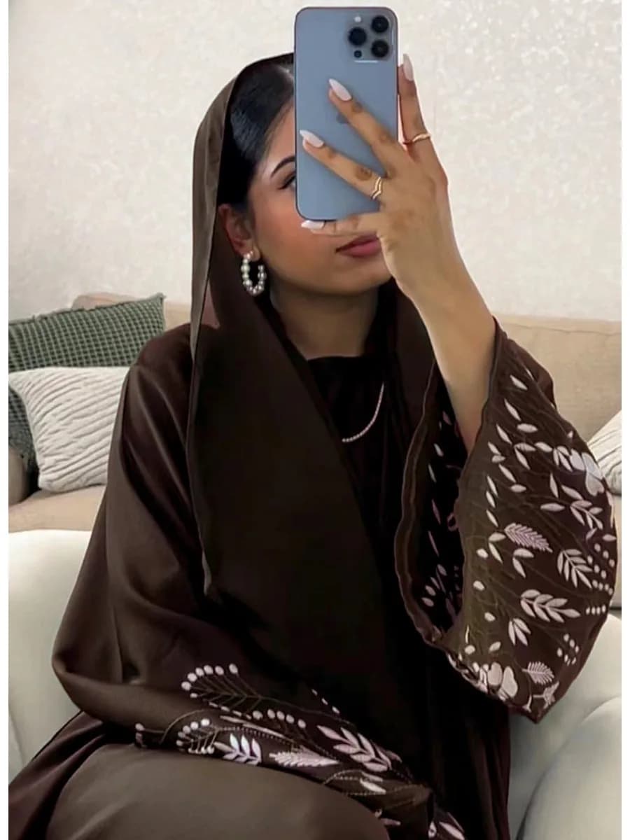 Turchia Emboridery Abaya per le donne Abito Marocco Dubai Islam Abiti Eid Musulmano Arabo Abito lungo Ramadan Caftano Abaya Jalabiya