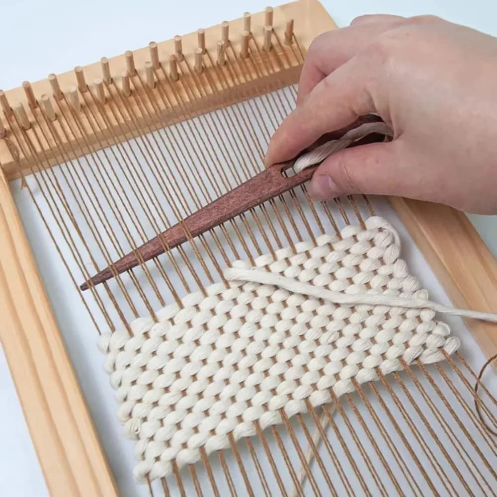2/4 pezzi fai da te grande occhio ago da cucito artigianato cucito set di ferri da maglia in legno progetti di creazione di arazzi