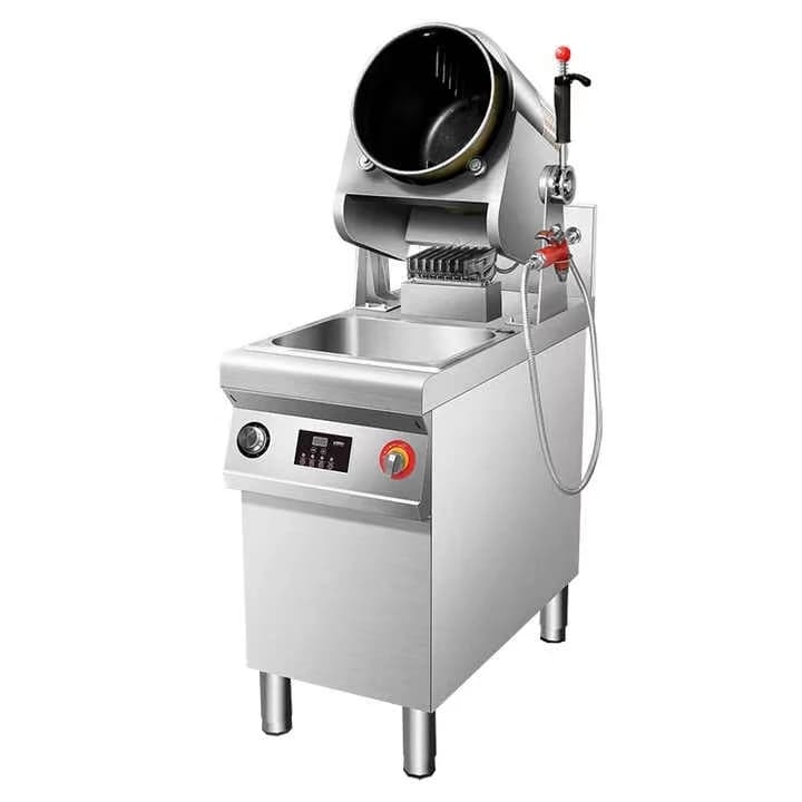 Macchine Automatiche per Cucinare con Rotazione del Tamburo, Robot da Cucina Stile Wok per Noodles Fritti e Pasta