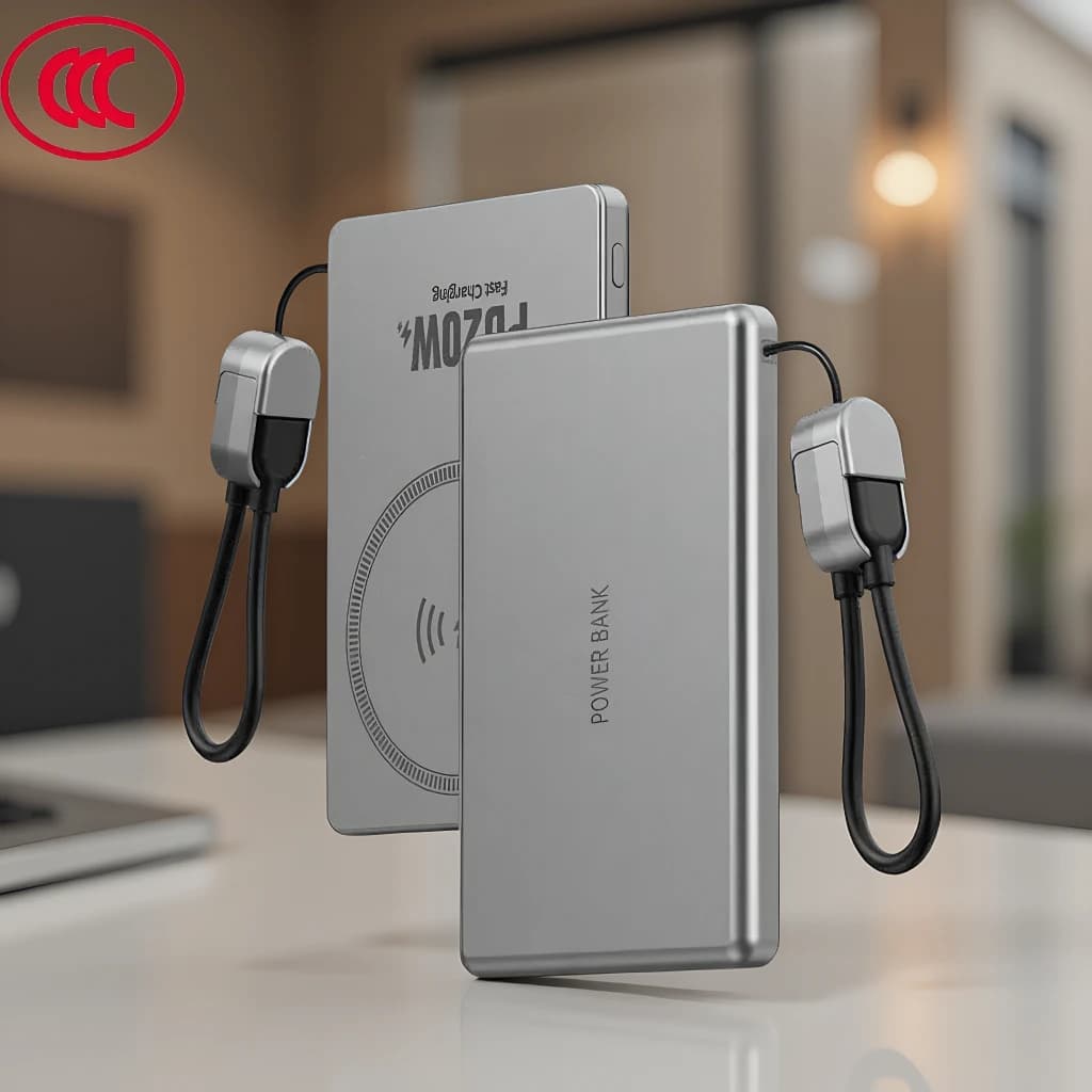 【CCC】Power Bank Magnetico Wireless Ultra-Sottile da 5000mAh/10000mAh, Batteria Esterna a Ricarica Rapida da 20W per iPhone 15/14/13/12 con MagSafe