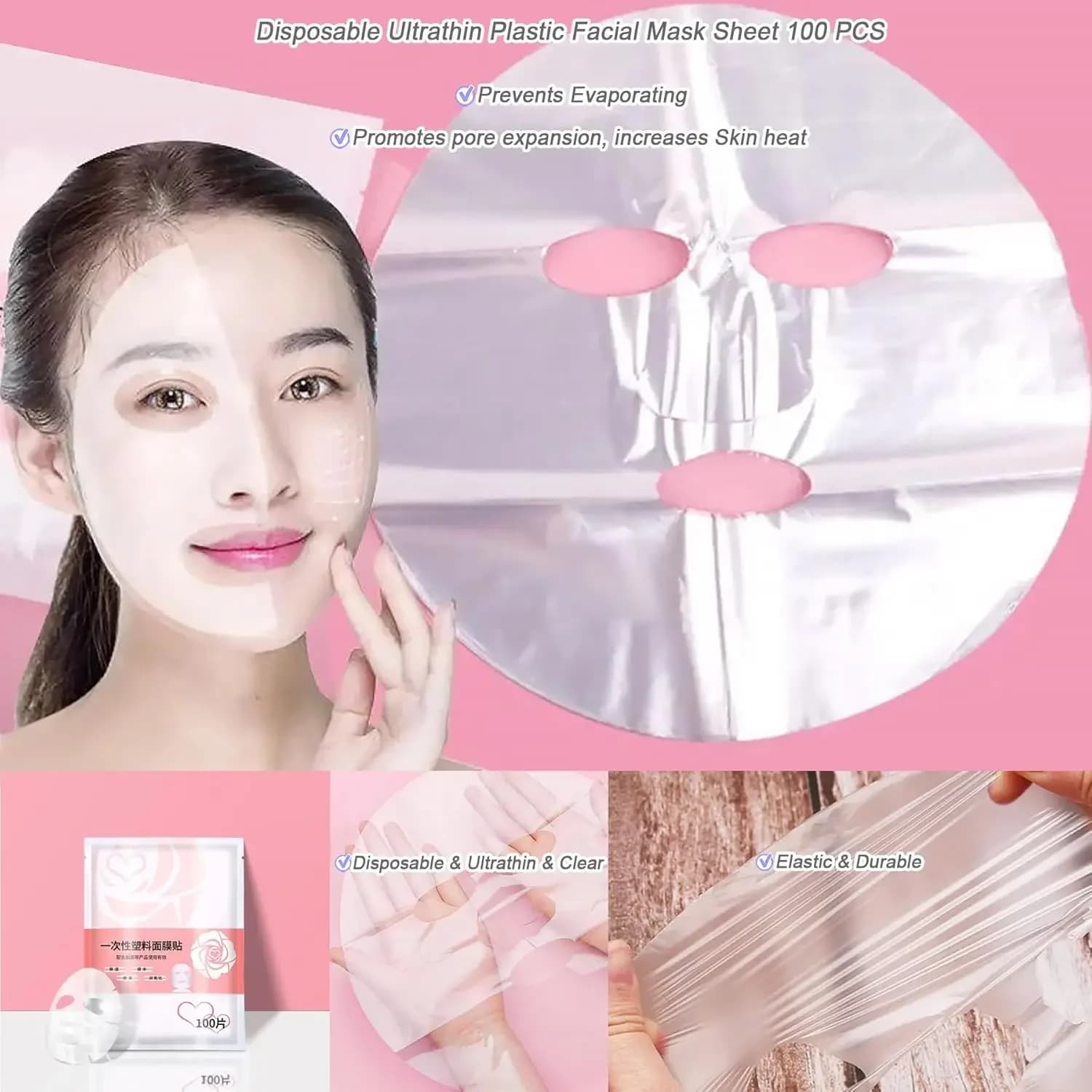 DIY disposable film wrapper for skin care Paper sheet for face mask not scented moisturizing and softening - Hydrating,