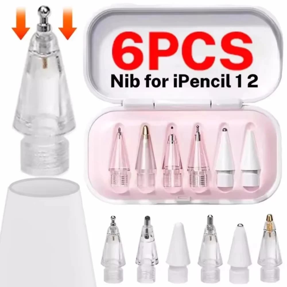 Punte di ricambio di alta qualità per Apple Pencil Pro/2a generazione/1a generazione/USB-C, punte per iPad portatili migliorate con custodia.