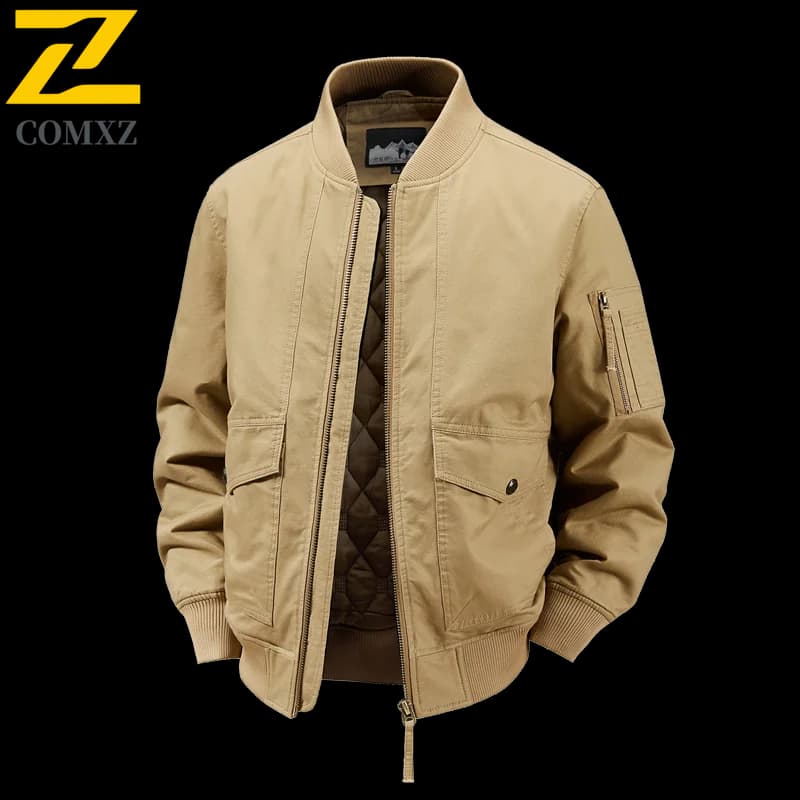 Men's Cotton Jacket 2025 New edition with warm non-cold flight jacket thickened in cotton Casual winter wind jacket with zipper
