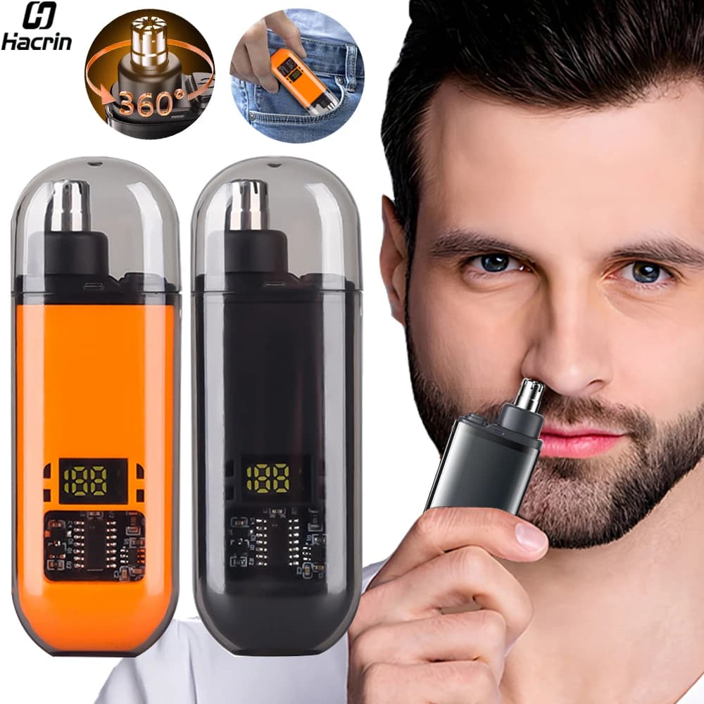 Nose Cutters for Men Mini Nose Removal Portable Trimmer USB Rechargeable for nose and ears Electric Haircut for nose