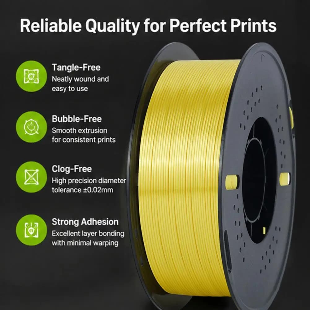 Fdm Printer Consumables Silk Pla 3d Printer Filament 1.75mm 1kg Spool Shiny Material for Fdm Printers Diy Ornaments Model Making