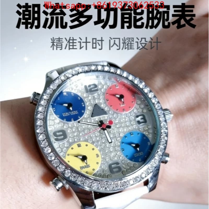 Orologio Classico Personalizzato di Alta Gamma con Cinturino in Quarzo, Moda per Coppie, Quadrante Grande per Ragazzi e Ragazze