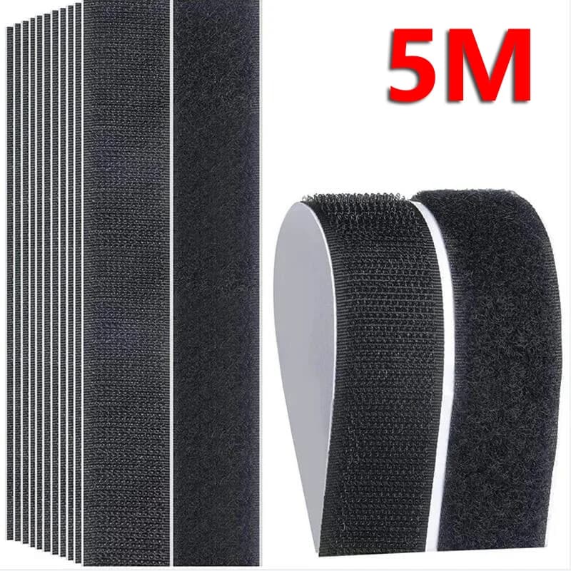 5M*2 20/25/30/50mm Magic Tape SelfAdhesive Hook and Loop Fastener Nylon StickerAdesivo Magic Tape Sewing Adhesivewith Glue