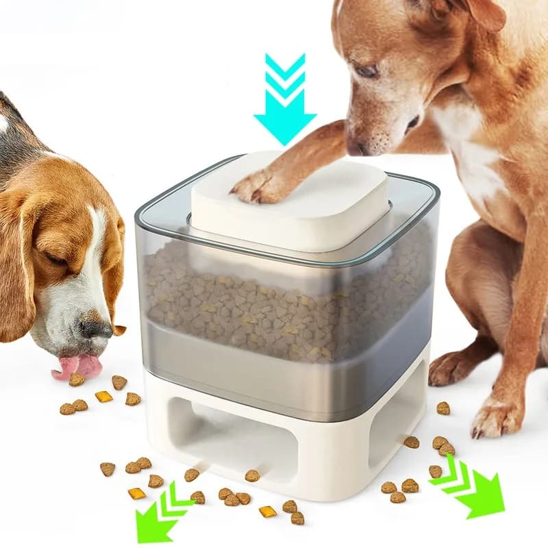 Giocattoli Interattivi per Cani Personalizzati, Dispenser Automatico di Cibo a Pressione, Catapulta per Alimenti, Alimentatore Lento per Animali Domestici