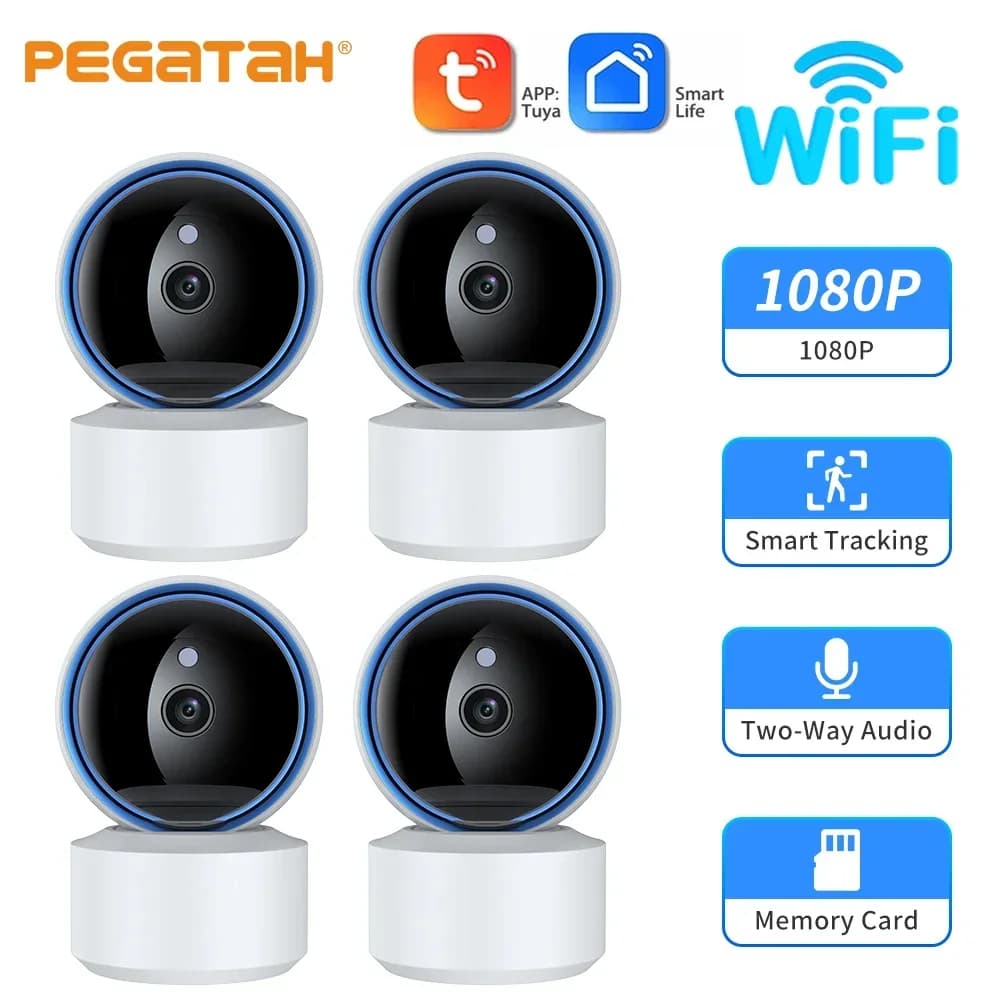 Tuya WIFI PTZ Telecamera 1080P HD Baby Monitor da interno Smart Home Set di visione notturna Modello di sicurezza Video sorveglianza Telecamera IP