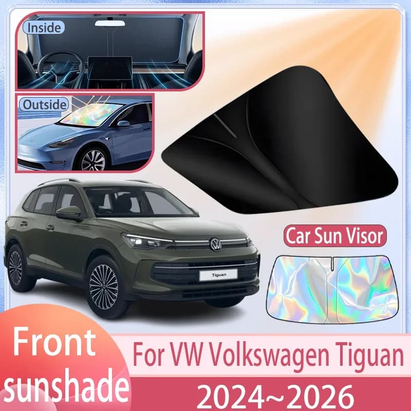 Auto Parasole Per VW Volkswagen Tiguan 2024 2025 2026 Parabrezza Anteriore Visiera Parasole Copertura Anti UV Protezione Accessori