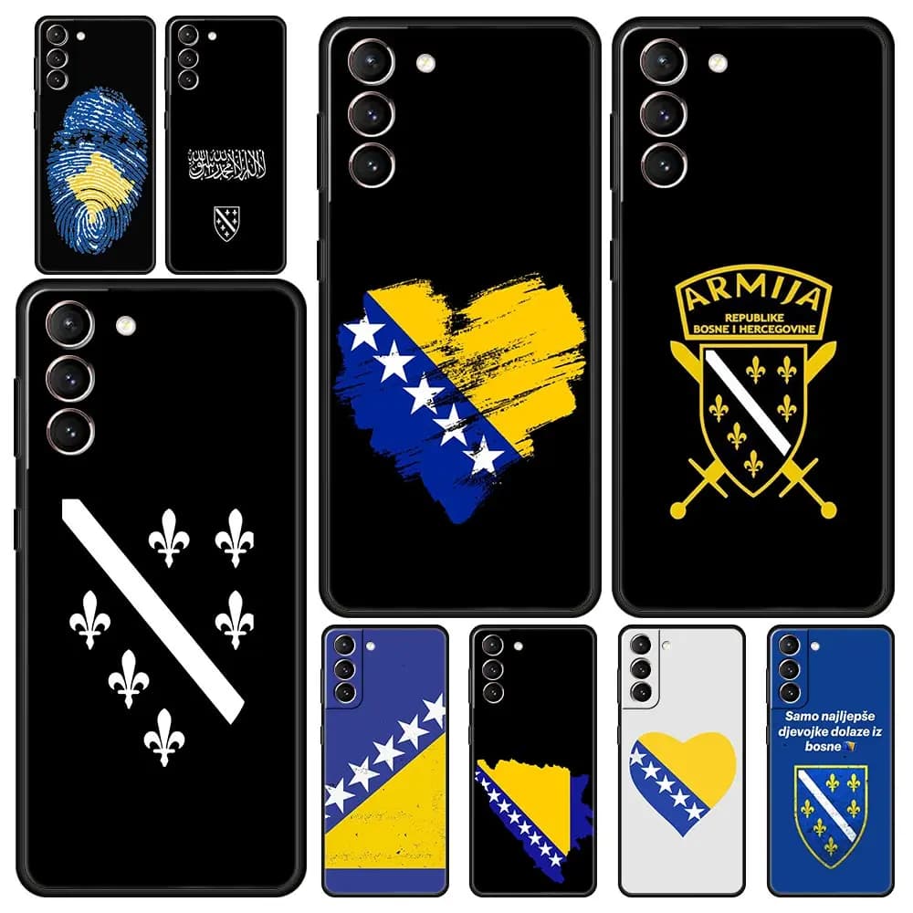 Custodia per passaporto Bosnia ed Erzegovina per Samsung Galaxy S25 Edge S24 S23 S22 S21 Ultra S20 FE 5G S10 S10E S9 Plus Cover