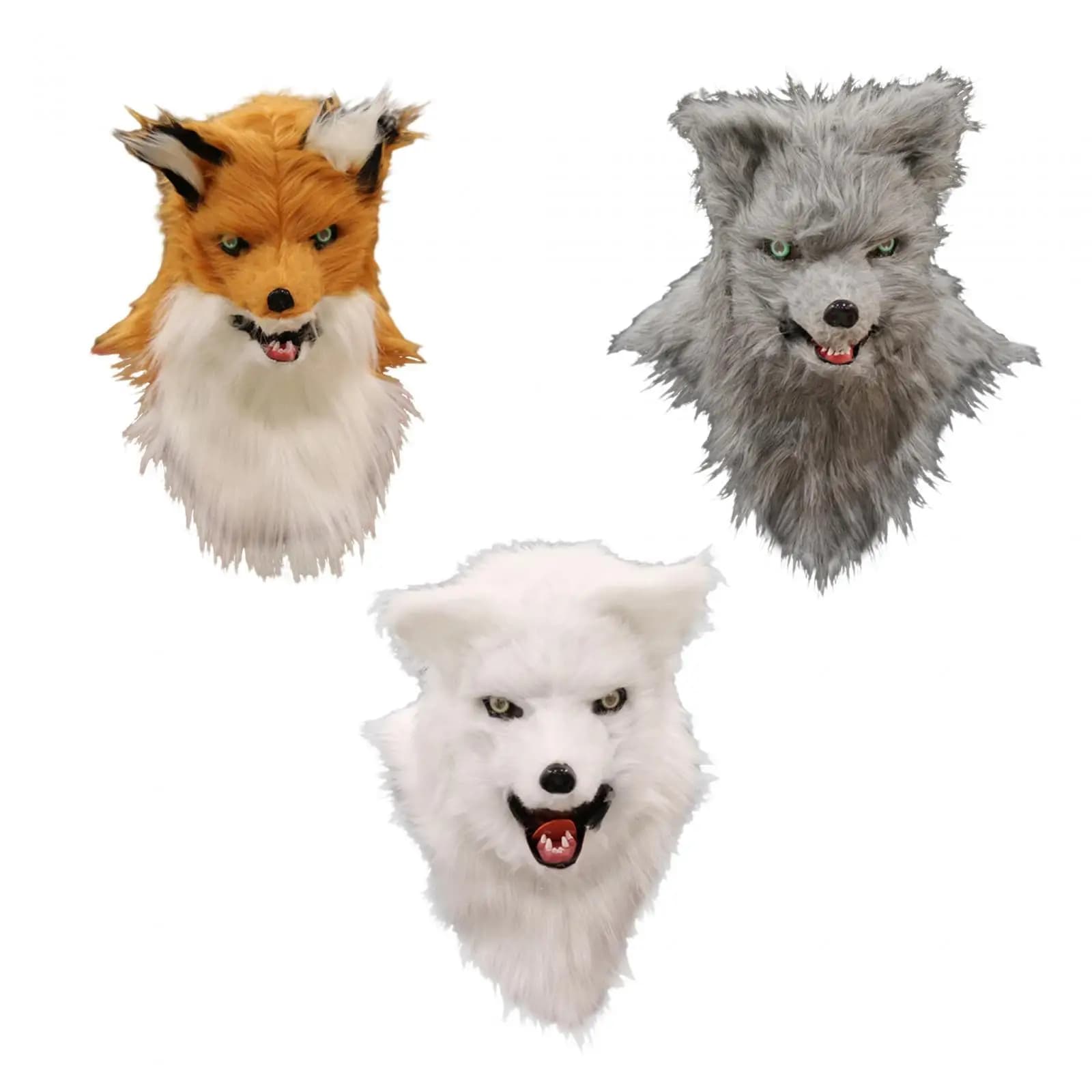 Maschera di peluche Animale realistico Maschera a testa intera Costume Cosplay Accessori per il trucco