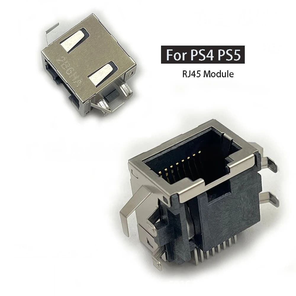 Schede di rete per console di gioco PS5: Nuova porta di rete RJ45 originale per connettore a 8 pin SONY PS4