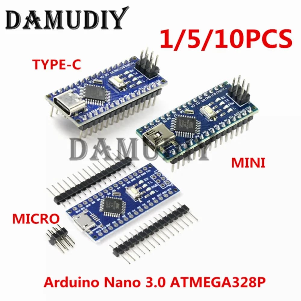 DAMU Mini Type-C Micro USB Nano 3.0 With Nano controller compatible with bootloader for arduino USB driver CH340 16Mhz ATMEGA328P