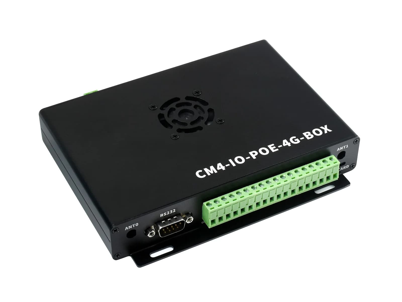 Raspberry Pi Compute Module 4 (NON included) Internet Industrial Control Host, with PoE, 5G/4G, Metal Case, Cooling Fan