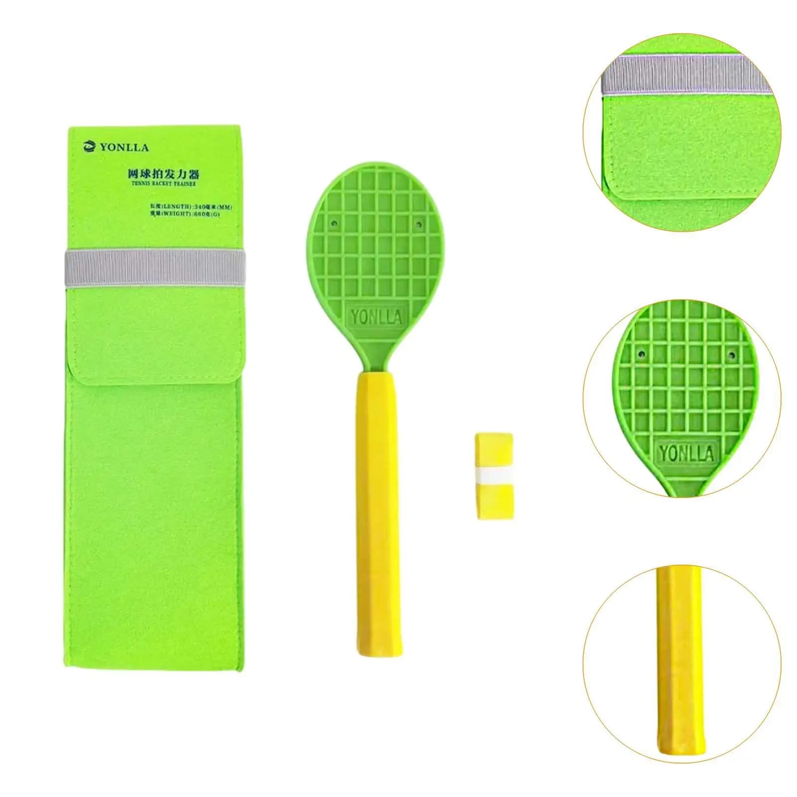 Tennis Racket Training Aid Mid Grip Tape Batting Accuracy Racket for Tennis Rackets Beginner Starter Adults