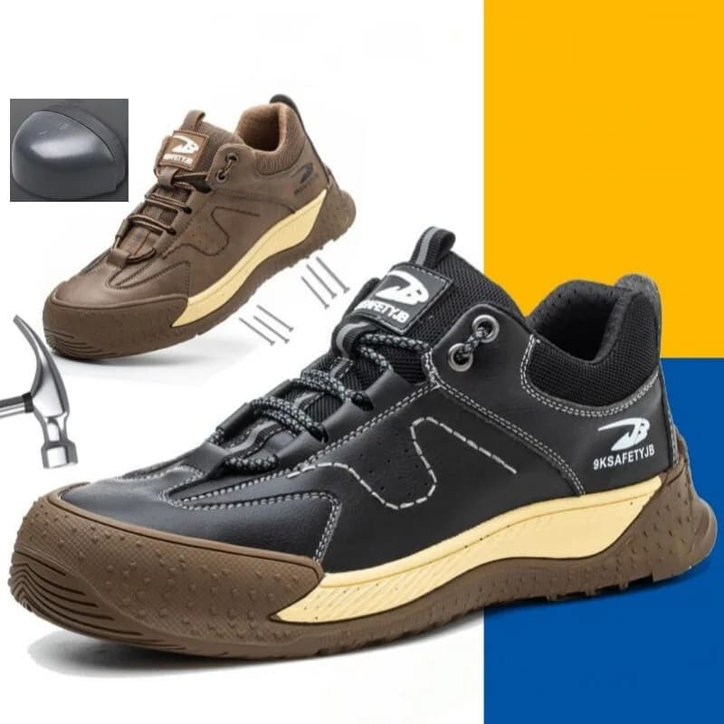 Scarpe da lavoro antiforatura con punta in acciaio Scarpe da lavoro da uomo con suola rinforzata Scarpe antinfortunistiche resistenti all'abrasione Stivali da lavoro da costruzione anti-sfondamento