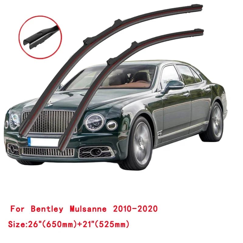 Per Bentley Mulsanne 2010-2020: Spazzole tergicristallo anteriori, accessori lavavetri, ricambi per la pulizia del parabrezza