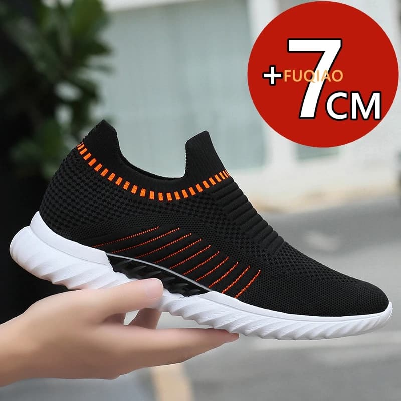 Sneakers Casual con Rialzo per Uomo, Scarpe con Aumento di Altezza 7cm, Scarpe in Rete Traspiranti, Mocassini per Uomo e Donna, Taglie Grandi 36-43