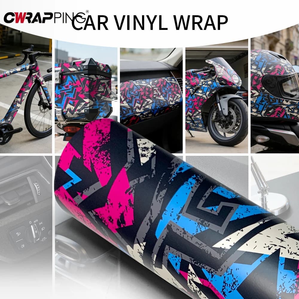Pellicola Vinilica per Caschi da Moto e Auto, Adesivi e Grafiche per Decorazione Veicoli
