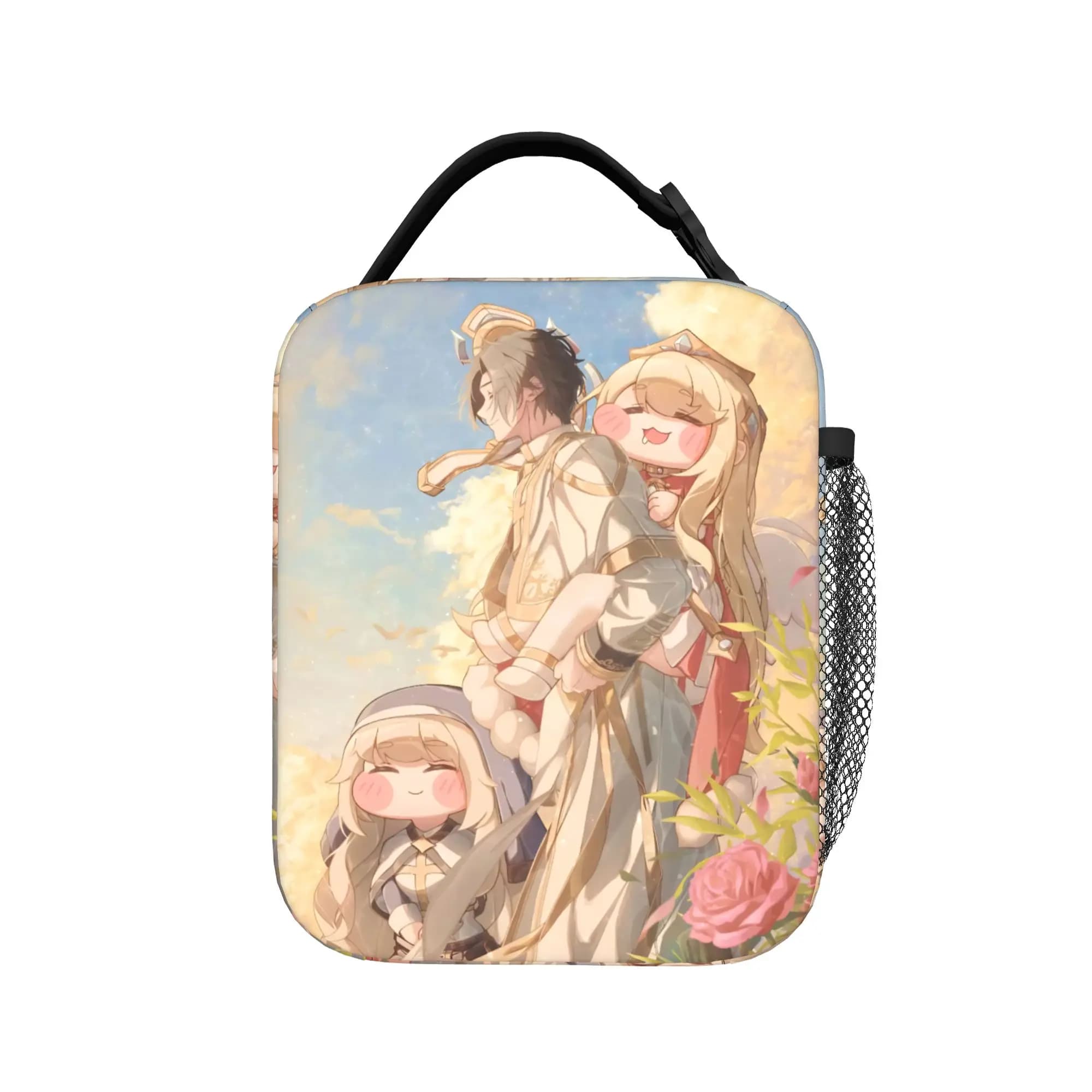 Trickcal C-Chibi Go Games Borsa termica per il pranzo per il lavoro, contenitore riutilizzabile per alimenti, per uomo e donna, contenitore termico per alimenti