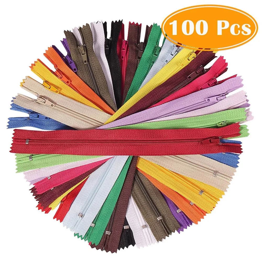 100 pz 20/30 cm Nylon cerniera tasca pantaloni processo chiuso chiusura lampo colore fai da te artigianato panno accessori per cucire per abbigliamento