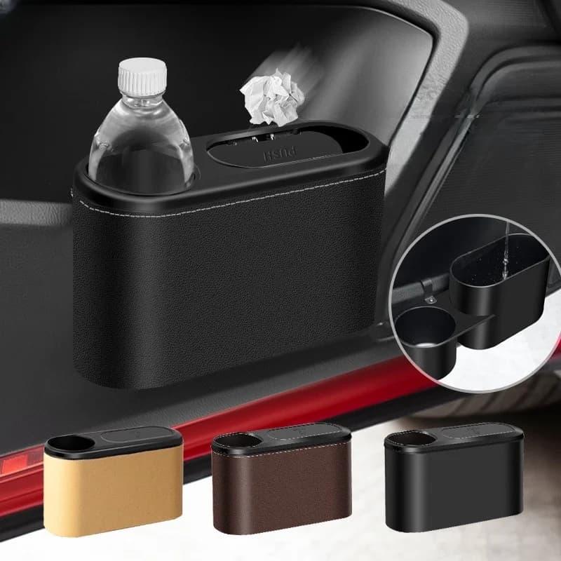 Scatola portaoggetti multifunzionale per auto, pattumiera per auto, impermeabile, universale, per interni auto, scatola portaoggetti sospesa per porta