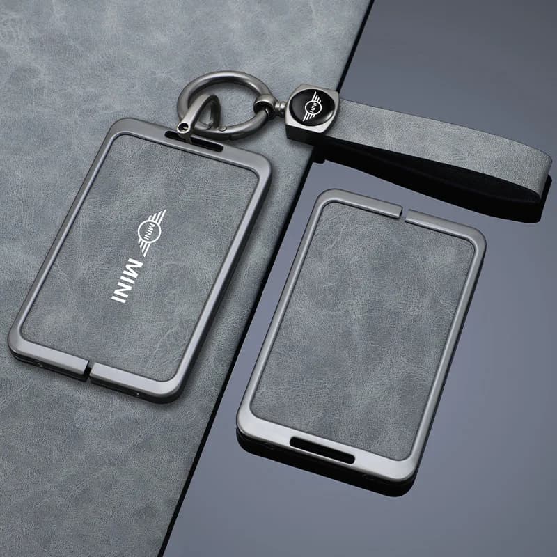 Leather Car Smart NFC Card Key Case Fob Cover Holder Shell For BMW MINI 5 7 Series X1 X3 X5 X6 X7 535le Keychain Accessories
