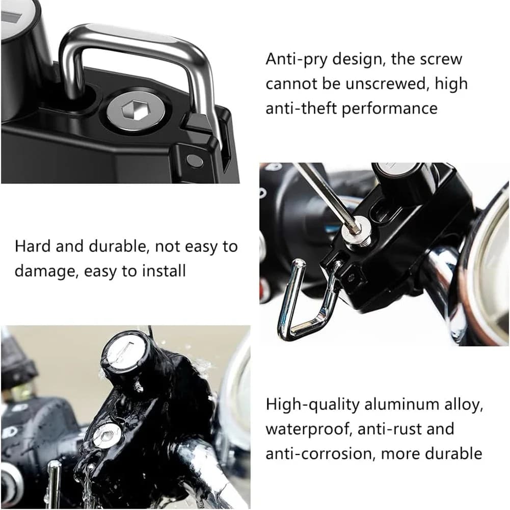 Bicycle and Helmet Pad 8.4x6.5x2.3cm, Motorcycle Anti-theft accessory, Compact design