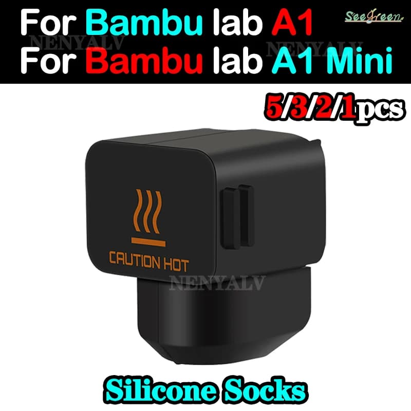For Bambu lab A1 Socks nozzle kit Silicone for Bambu lab A1 mini Hotend housing for thermal insulation cover 3D printer parts