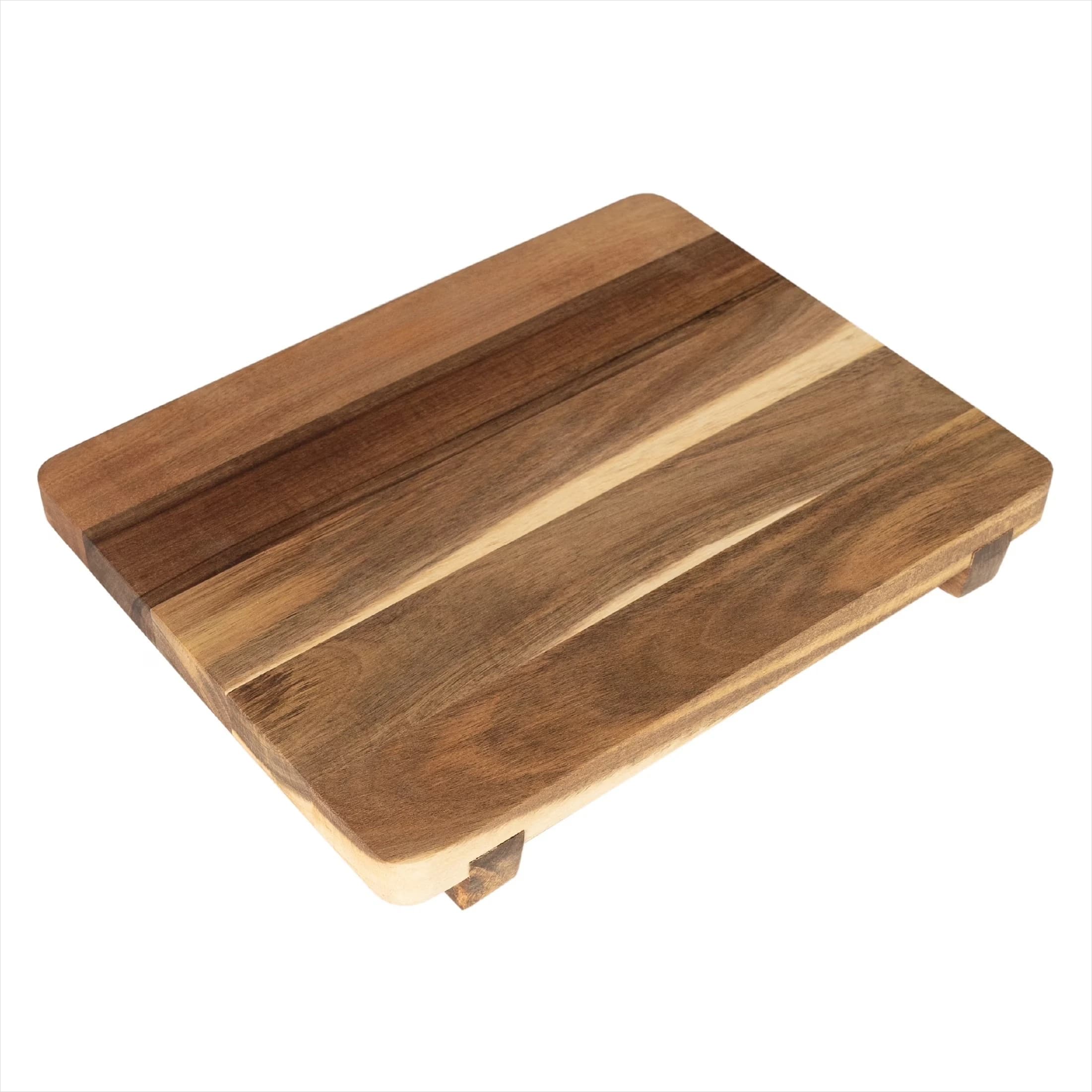 Wood Griddle Top Cutting Board With Support Feet Heavy Duty Wooden Food Prep Board For Flat Top Grill BBQ Cooking