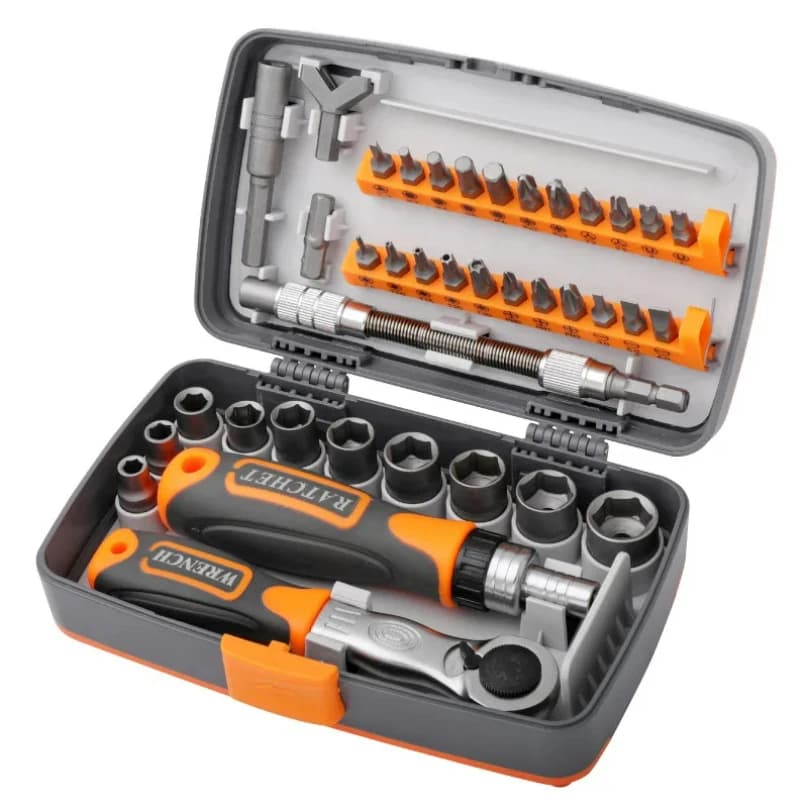 Set di cacciaviti a cricchetto per risparmiare manodopera Cassetta degli attrezzi combinata per uso domestico Hardware Kit di cacciaviti magnetici Punte Cacciaviti Torx