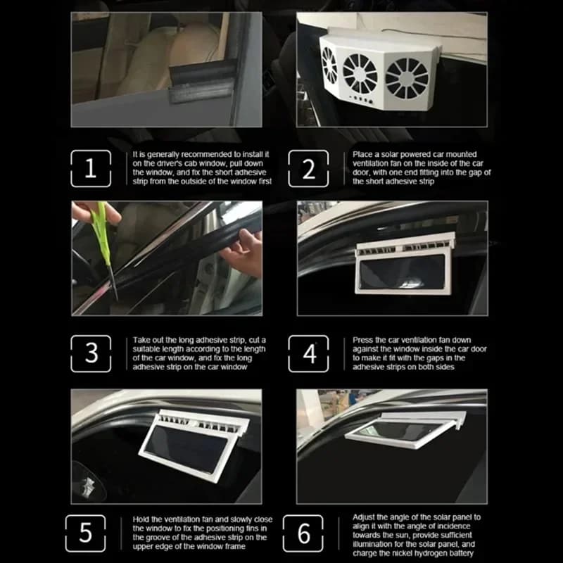 Ingenioso-3 Testa Solare Ventola Di Raffreddamento Per Auto Elettrica Dispositivo di Raffreddamento Dell'aria di Ricarica Sfiato Radiatore Sedile Posteriore Sedile Anteriore Purificatori Per Il Veicolo