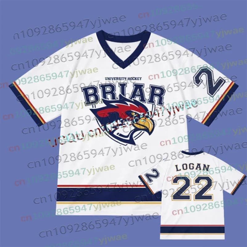 Maglia Off Campus Briar University Graham 44 22 DI LAURENTIS 66 Tucker46 T-shirt con scollo a V Unisex OutdoorTraining Hockey Jersey