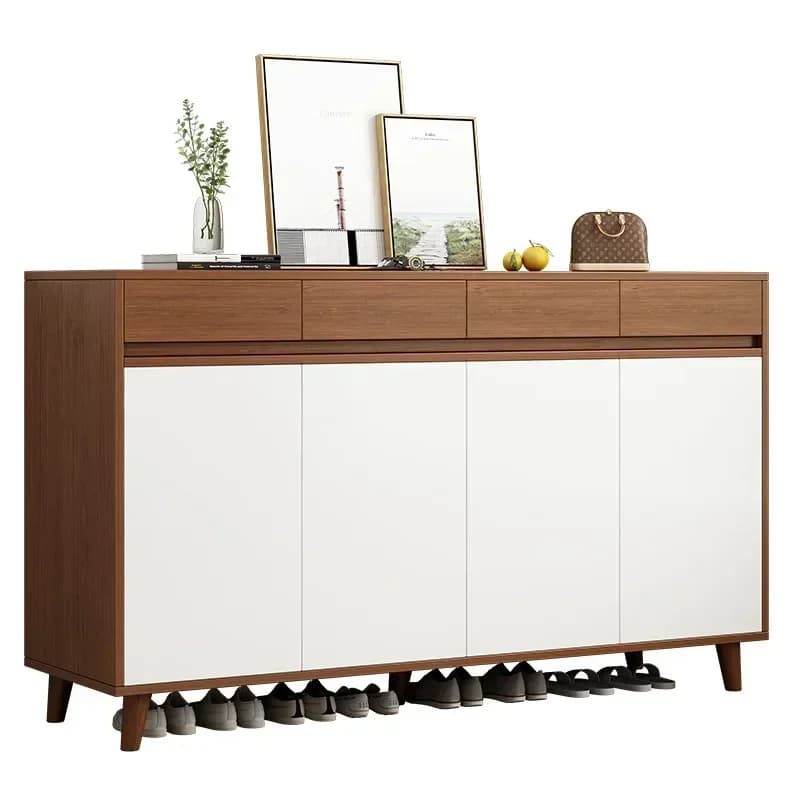 Organizzatore moderno per ingresso scarpiera impermeabile gambe in legno massello di grandi dimensioni corridoio ingresso spogliatoio calzolaio Meuble Cabinet