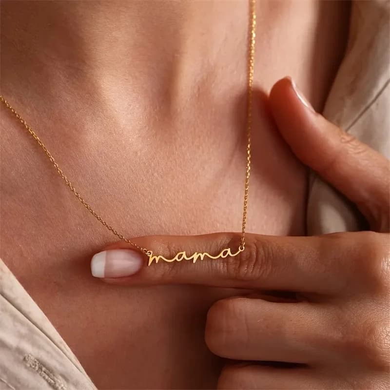 Mini collana alla moda con alfabeto inglese, catena per clavicola, regalo per la festa della mamma, regalo di compleanno