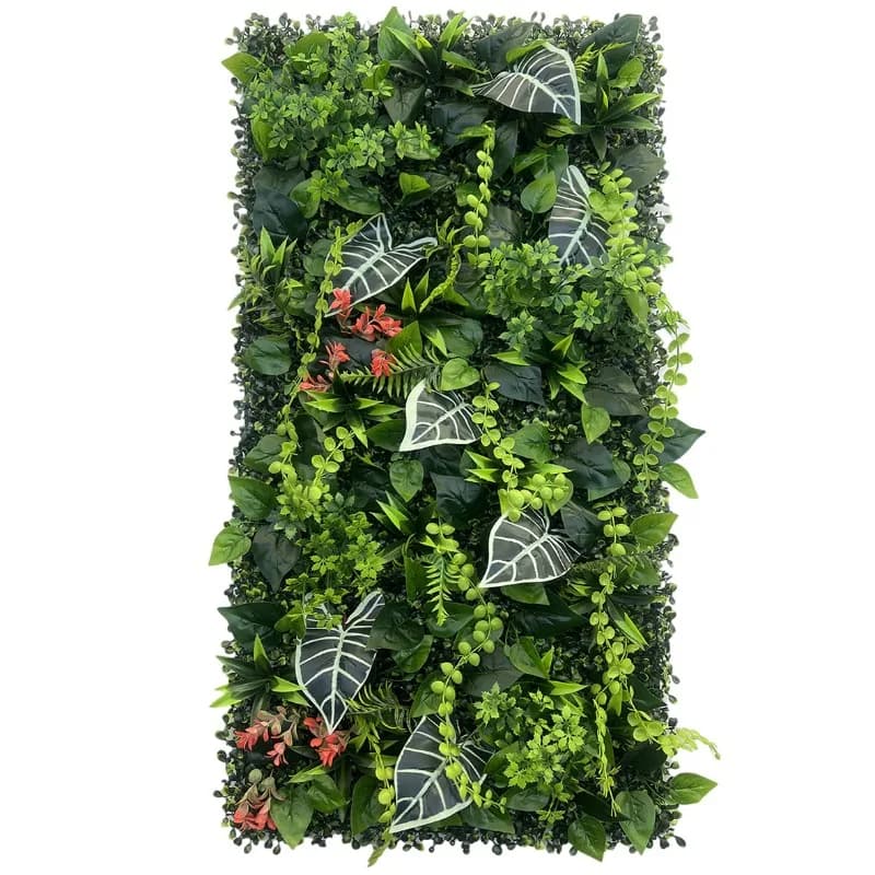 Artificial Vegetal Wall 50 × 100cm for Interior and Exterior, Decoration with Fine Plants for Weddings and Exhibitions