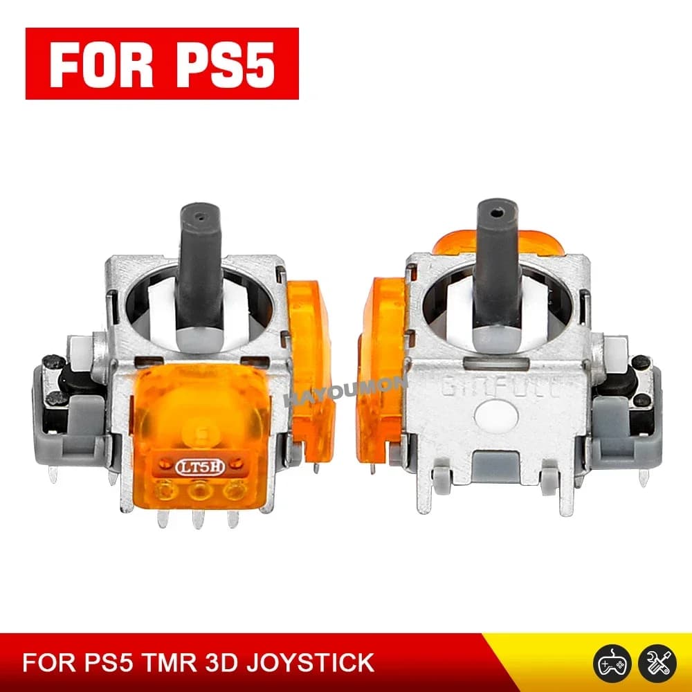 Joystick Elettromagnetico TMR per Gamepad PS5, Modulo Sensore Analogico 3D per Controller PS5 con Copri Joystick, Accessorio per Giochi