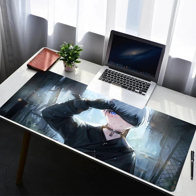 Anime Mousepad Gaming Pc Cabinet Mouse Pad 9S Nier Automata Tappetino per mouse grande Tappetino per scrivania in gomma naturale Tappetini per scrivania per PC Tappetino per mouse di design