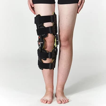 Ginocchiera con cerniera medica, ortesi mobile, supporto per ginocchio ROM per l'allenamento a piedi