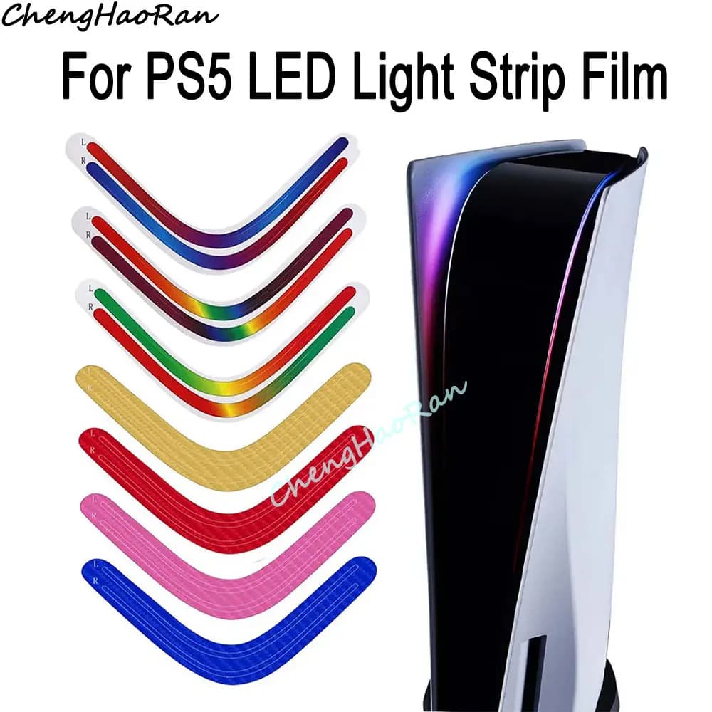 1 PC per console PS5 barra luminosa adesivi sfumati arcobaleno adesivi per console PS5 accessori barra luminosa luminosa LDE