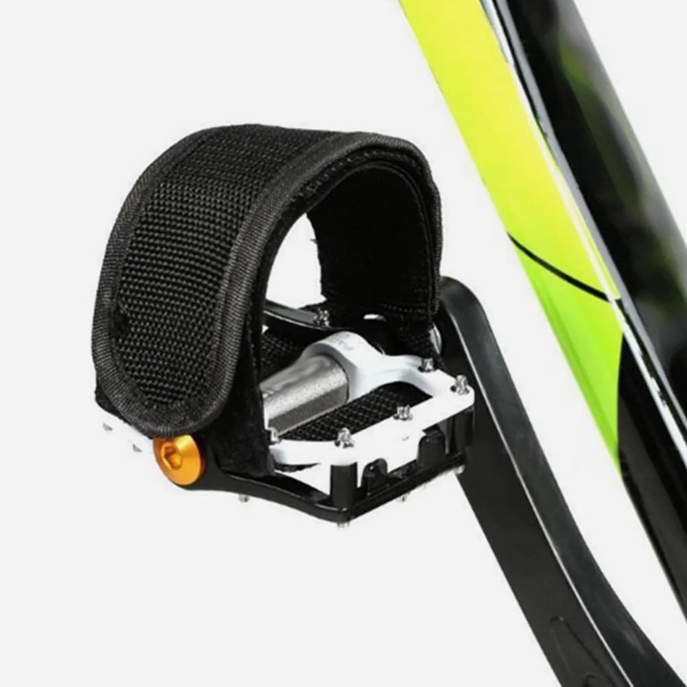 2 Paia di Cinghie per Pedali Regolabili ad Alta Resistenza, Accessorio Sicuro per Bici da Strada, Biciclette a Scatto Fisso e Cyclette