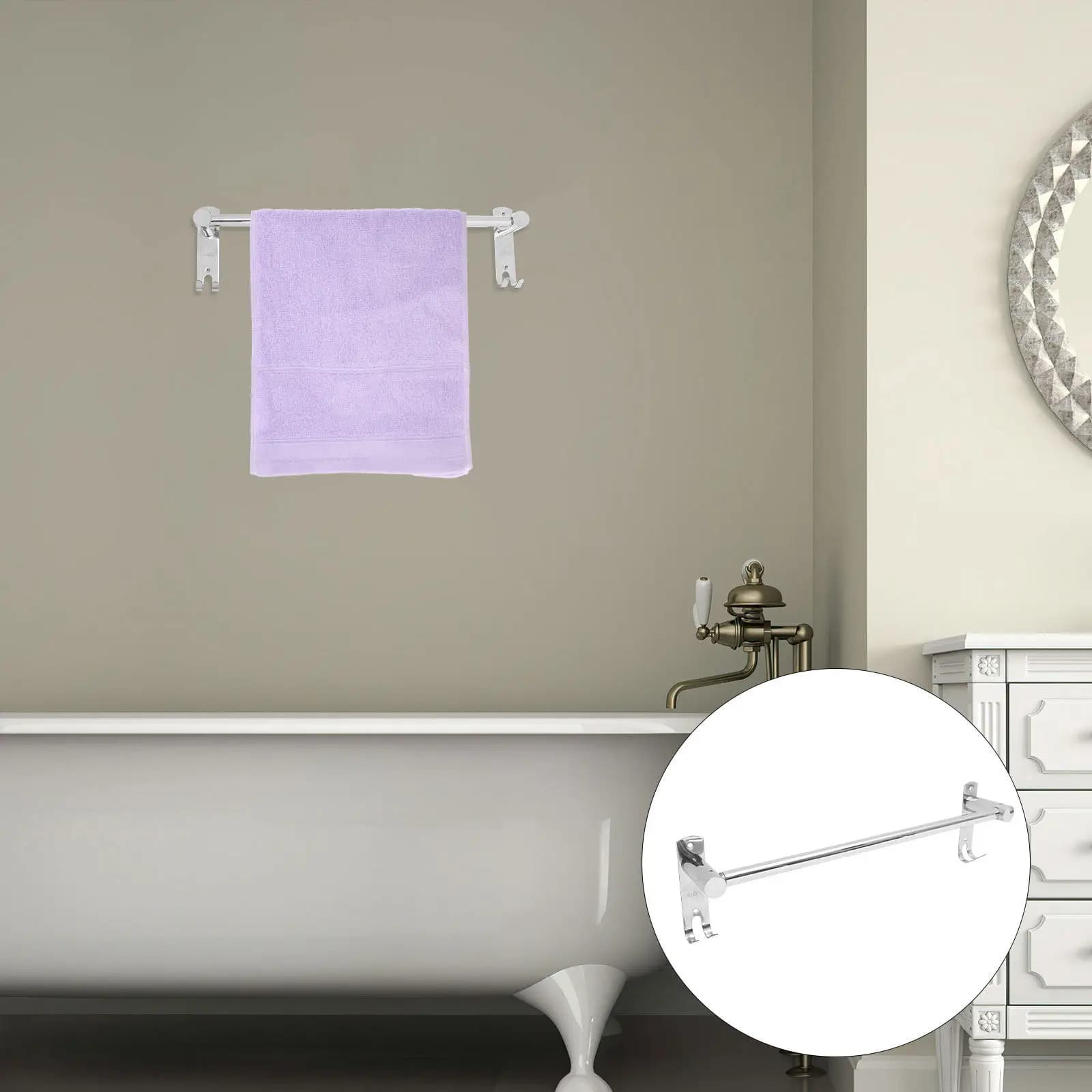 1Set Stainless Steel Bathroom Towel Rack Retractable Wall Mounted Adjustable Hand Towel Bar Shower Storage Organizer Space