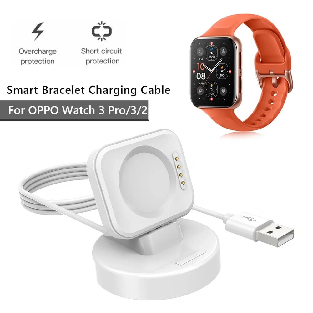 100 cm charging cable, mobile phone support, USB charging cable, smartwatch accessories, OPPO Watch 3 Pro/3/2 charging base