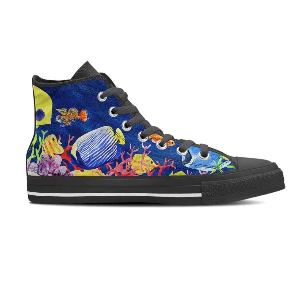 Scarpe da ginnastica alte in tela da uomo con stampa classica a cartoni animati, sneakers alla moda ultraleggere con lacci - Offerta imperdibile